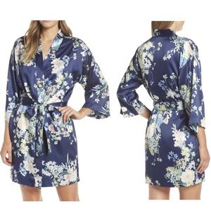 Flora Nikrooz Charmuse Kimono Wrap Robe NWT!